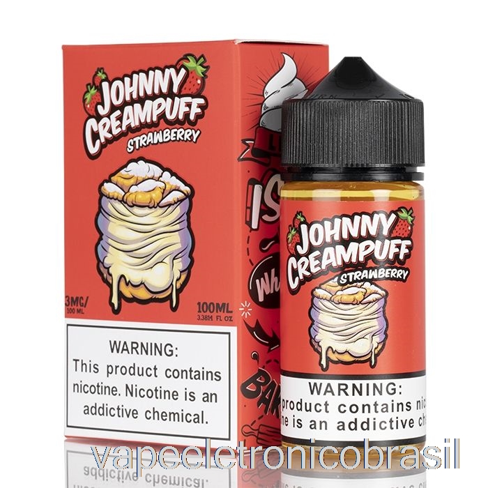 Vape Eletrônico Morango - Johnny Creampuff - 100ml 0mg